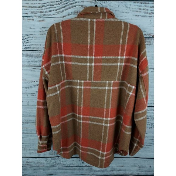 ACOA Womans Brown Plaid Jacket Western Large - Picture 6 of 6
